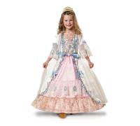 My Other Me - Costume da principessa per bambina in bianco e rosa con abito e fascia taglia 5-6 anni. Perfetto per creare un mondo fantastico in ogni occasione