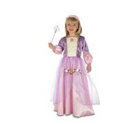 My Other Me - Costume da principessa rosa e viola con copricapo e vestito taglia 7-9 anni. Perfetto per ricreare fiabe in qualsiasi occasione speciale
