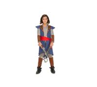 My Other Me - Costume da ragazza guerriera in blu e grigio con cappotto, camicia, pantaloni, bracciali, fascia, cintura e leggings taglia 5-6 anni. Scopri il tuo valore interiore in ogni avventura