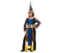 My Other Me - Costume da ragazza Maga blu e nero con cappello, vestito e cintura taglia 3-4 anni. Scopri la magia in ogni angolo della tua casa