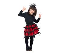 My Other Me - Costume da ragazza ragno rosso con fascia e gonna taglia 7-9 anni. Perfetto per una notte di Halloween piena di divertimento e ragnatele magiche