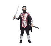 My Other Me - Costume da ragazzo Ninja in grigio e nero con armatura con mantello, t-shirt, pantaloni, cintura e boia taglia 5-6 anni. Sorprendi tutti alla prossima festa a tema
