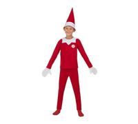 My Other Me - Costume da ragazzo Scout Elf (Elfo Rosso) con cappello, t-shirt, guanti e pantaloni bianchi e rossi taglia 7-9 anni. Perfetto per ricreare un magico e cattivo racconto di Natale.
