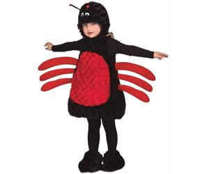 My Other Me - Costume da ragno unisex con vestito, cappello e scarpe in nero e rosso per bambino taglia 5-6 anni Lascia che esplori il mondo con le sue otto zampe!