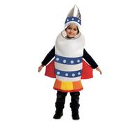 My Other Me - Costume da razzo per bambini unisex con abito blu e bianco, taglia 5-6 anni. Viaggia alle stelle con questo divertente outfit spaziale