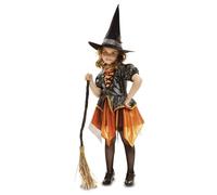 My Other Me - Costume da Strega Arancione e Nero con cappello e vestito taglia 10-12 anni. Perfetto per una magica notte di incantesimi e dolci ad Halloween