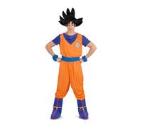 My Other Me - Costume da uomo adulto Goku blu e arancione con t-shirt, fascia, pantaloni, copristivali e bracciale, taglia XL. Scatena il potere del guerriero Saiyan in qualsiasi evento.