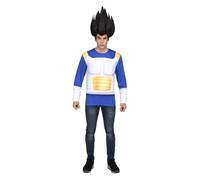 My Other Me - Costume da uomo Vegeta con maglietta stampata in blu e bianco, taglia XL. Senti il potere del guerriero più iconico della saga
