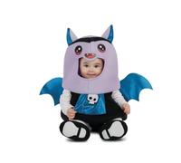 My Other Me - Costume da vampiro unisex con vestito, cappello, scarpe e ali in blu e viola taglia 7-12 mesi. Rendi il tuo piccolo il vampiro più affascinante.