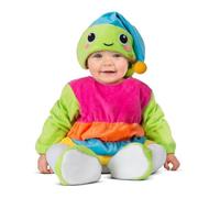 My Other Me - Costume da verme unisex con cappello leggero, vestito e scarpette in verde e rosa taglia 24-36 mesi. Un tocco di tenerezza per ogni occasione speciale