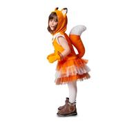 My Other Me - Costume da volpe per bambina in arancione con abito con cappuccio, coda e guanti taglia 3-4 anni Tira fuori il tuo lato più astuto e affascinante.