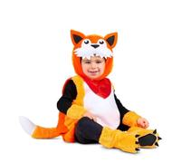 My Other Me - Costume da volpe unisex in arancione e bianco con cappello, tuta, polsini, coda e copristivali taglia 12-24 mesi. Perfetto per un Halloween pieno di tenerezza
