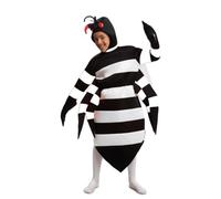 My Other Me - Costume da zanzara per bambini, unisex, con vestito, cappello e ali in bianco e nero, taglia 5-6 anni. Ideale per una festa di insetti sorprendente