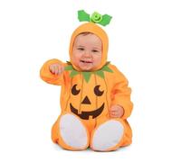 My Other Me - Costume da zucca unisex per neonato, con cappello, tutina con pancetta imbottita e scarpette arancioni e verdi taglia 24-36 mesi. Perfetto per il primo Halloween del tuo piccolo