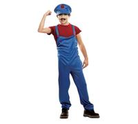 My Other Me - Costume idraulico Mario per bambini unisex con berretto, maglietta e salopette in blu e rosso taglia 7-9 anni Intraprendi avventure epiche e organizza tubi nel tuo mondo fantastico!