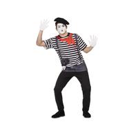 My Other Me - Costume maglietta Mimo unisex con maglietta stampata in nero e rosso taglia S. Perfetto per aggiungere un tocco classico ed elegante a qualsiasi evento a tema