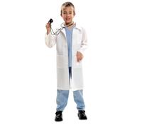 My Other Me - Costume medico unisex per bambini con camicia, pantaloni e vestaglia in blu e bianco taglia 5-6 anni Trasforma ogni gioco in una grande avventura medica!