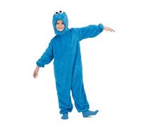 My Other Me - Costume mostro dei biscotti per bambini, unisex, taglia 3-4 anni. Include tuta blu pelosa con cappuccio e occhi cuciti a forma di palle.