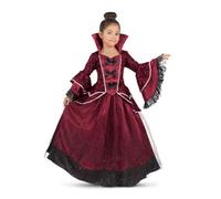 My Other Me - Costume per bambina di Vampira con abito e sottoveste in colore granato e nero, taglia 10-12 anni. Perfetto per serate di mistero e fantasia