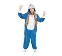 My Other Me - Costume per bambini Doraemon unisex con tuta con cappuccio blu e bianco, taglia 12-14 anni. Scopri il futuro con ogni malizia