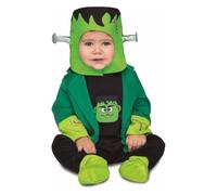 My Other Me - Costume per bambino da mostro Frankenstein con cappello e tuta in nero e verde taglia 7-12 mesi. Perfetto per un Halloween indimenticabile