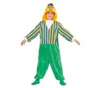My Other Me - Costume pigiama Blas per bambini, unisex, taglia 7-9 anni. Include tuta pantaloni verdi e camicetta a righe con cappuccio che simulano la testa del personaggio.
