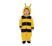 My Other Me - Costume pigiama da Bee Maya unisex in giallo e nero con tuta con cappuccio, antenne e ali taglia 0-6 mesi. Trasforma il tuo mondo in un campo di fiori