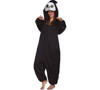 My Other Me - Costume pigiama fantasma unisex adulto in bianco e nero con tuta con cappuccio taglia ML. Vaga tra le ombre e divertiti ad essere inquietante