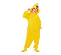My Other Me - Costume pigiama Gallina Caponata per bambini Unisex, taglia 5-6 anni. Include tuta con cappuccio gialli con dettagli a becco rosso e cresta gialla.