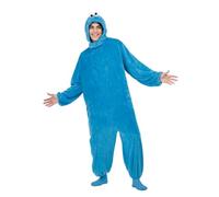 My Other Me - Costume pigiama Mostro dei Biscotti Adulti Unisex Taglia S Include abito blu peloso con polsini elastici e cappello con occhi sporgenti. Licenza ufficiale Sesame Street!