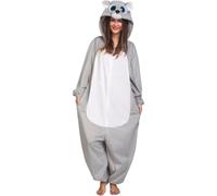 My Other Me - Costume pigiama Orso grigio e bianco con tuta con cappuccio unisex per bambino taglia 10-12 anni. Perfetto per un'avventura selvaggia a casa