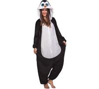 My Other Me - Costume pigiama Pinguino per bambini unisex con tuta con cappuccio in bianco e nero taglia 10-12 anni. Perfetto per le tue serate più divertenti