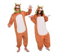 My Other Me - Costume pigiama unisex Tigre con tuta con cappuccio in bianco e arancione taglia ML. Sveglia il tuo lato selvaggio e ruggisce a qualsiasi festa