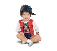 My Other Me - Costume rapper con tuta in rosso e bianco per neonato unisex taglia 6 mesi. Dai un tocco urbano ai tuoi primi passi nello stile