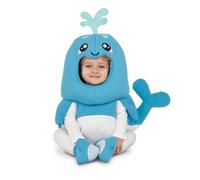 My Other Me - Costume unisex balena giallo e bianco con vestito, cappello e scarpine per neonato, taglia 12-24 mesi. Perfetto per un carnevale pieno di sorrisi e divertimento