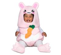 My Other Me - Costume unisex coniglio bianco e rosa con vestito, cappello e scarpine taglia 7-12 mesi. Scopri la tenerezza nella sua massima espressione