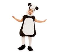 My Other Me - Costume unisex per bambini Panda con cappello, vestito e scarpe in bianco e nero taglia 3-4 anni Diventa l'animale più adorabile della festa!