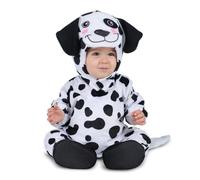 My Other Me - Costume unisex per cani dalmata in nero e bianco con cappello, tuta, coda e scarpine taglia 24-36 mesi. Diventa il cucciolo più adorabile.
