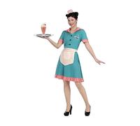 My Other Me Fun Company Costume Da Cameriera Anni ´50 Con Cuffia Vestito E Grembiule