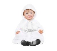 viving - Costume Monada Bianco Natale Abito con Sottogonna E Spallacci con Cappuccio Taglia 12-24M (1)