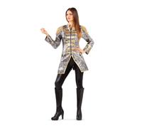 My Other Me - Giacca da donna adulta argento e oro Presentatrice Circo taglia S. Dona un tocco di spettacolo ed eleganza al tuo look da festa