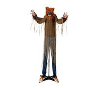 My Other Me - Lupo marrone con movimento con misure 100 x 20 x 160 cm e batterie 3*AA incluse. Un effetto spaventoso per le tue decorazioni di Halloween