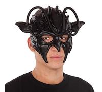 My Other Me - Maschera steampunk con dettagli delle orecchie e tubi meccanici unisex adulto nero. Aggiungi un'aria enigmatica e retrofuturistica alle tue feste a tema