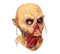 My Other Me - Maschera unisex adulto di mostro zombie infetto beige e rosso. Un accessorio rabbrividente per completare il tuo look spaventoso alle feste di Halloween