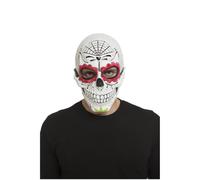 My Other Me - Maschera unisex adulto scheletro giorno dei morti bianco. Un complemento sinistro per brillare nella notte dei morti che camminano