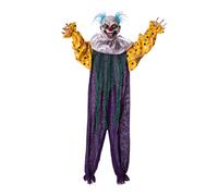 My Other Me - Pagliaccio viola e giallo con luce Misure 90 x 70 x 12 cm con batterie 3*AA incluse. Porta un'aria macabra alla tua decorazione di Halloween