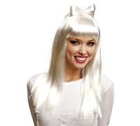 My Other Me - Parrucca da donna adulta bianca peso 165 g. Un accessorio audace che darà un'aria di stella al tuo look a feste ed eventi speciali