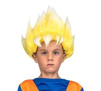 My Other Me - Parrucca gialla per bambino di Saiyan Goku dimensioni 25x26x14 cm taglia bambino. Perfetto per scatenare il tuo potere Saiyan in ogni battaglia
