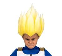 My Other Me - Parrucca gialla per bambino di Saiyan Vegeta dimensioni 25x26x14 cm taglia bambino. Perfetto per scatenare il tuo potere Saiyan in ogni battaglia