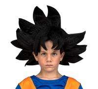 My Other Me - Parrucca per bambini di Goku taglia 25 x 26 x 14 cm in colore nero taglia per bambini. Perfetto per scatenare il tuo potere Saiyan in ogni battaglia